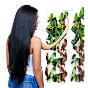 Long Hair Beauty PNG 99