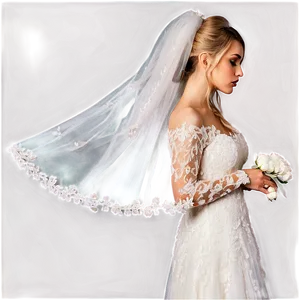 Long Hair Bridal Veil PNG Ffx