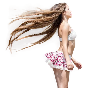 Long Hair In Motion PNG 7
