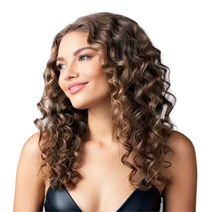 Long Hair Perm Elegance Png 37 PNG image