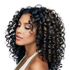 Long Hair Perm Elegance Png 50 PNG image