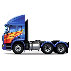 Long Haul Truck Night Drive PNG 3 PNG