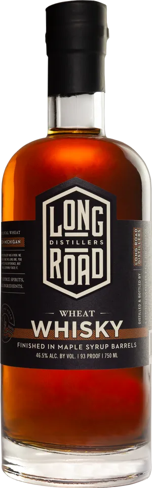 Long Road Distillers Wheat Whisky Bottle PNG image