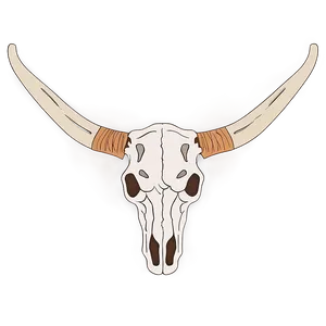 Longhorn Cow Skull Design PNG 28