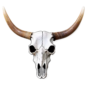 Longhorn Skull And Mountains PNG Oen44