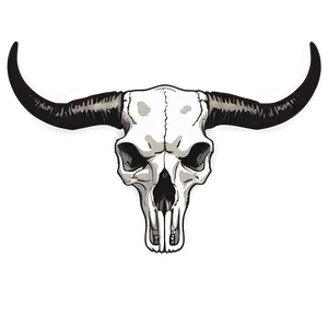 Longhorn Skull With Crown PNG Ucg85