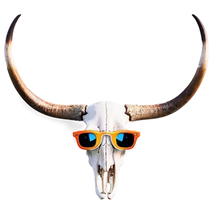 Longhorn Skull With Sunglasses PNG Tpt