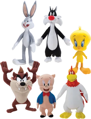 Looney Tunes Characters Plush Toys PNG image