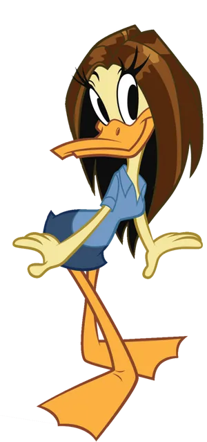 Looney Tunes Female Duck Character PNG image