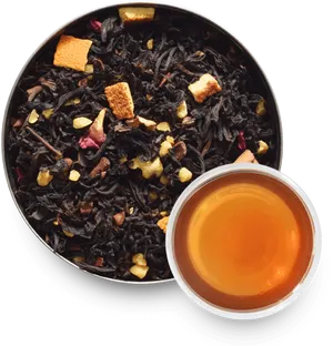 Loose Leaf Teaand Cup PNG