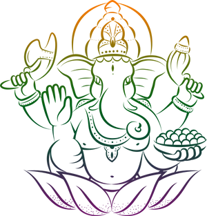 Lord Ganesha Outline Art PNG image
