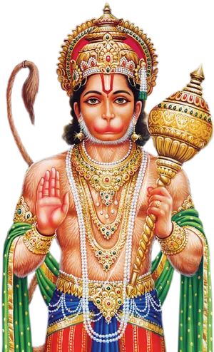 Lord Hanuman Traditional Artwork PNG image