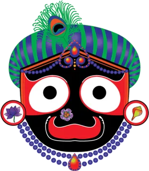 Lord_ Jagannath_ Artistic_ Representation PNG image
