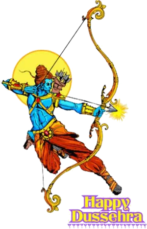 Lord Rama Archer Dussehra Celebration PNG image