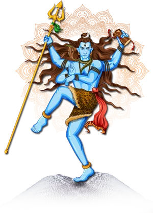 Lord Shiva Dancing Artwork PNG image