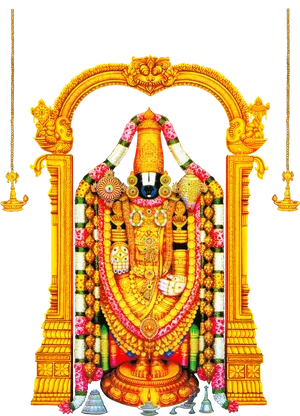 Lord_ Venkateswara_in_ Glory PNG image