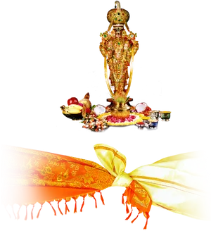 Lord_ Venkateswara_ Statue_and_ Offerings.png PNG image
