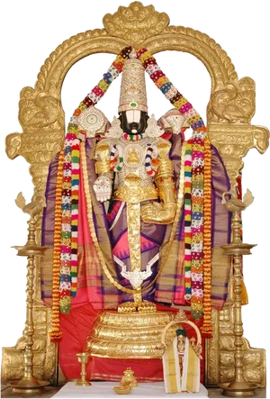 Lord Venkateswara Statue Tirupati PNG image