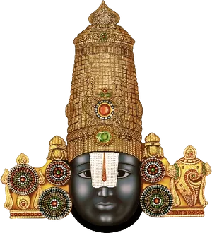 Lord Venkateswara Traditional Iconography PNG image