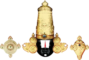 Lord Venkateswara Traditional Ornaments PNG image