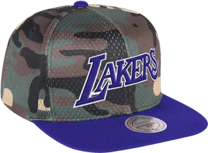 Los Angeles Lakers Camouflage Cap PNG image