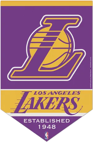 Los Angeles Lakers Logo Established1948 PNG image