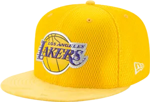 Los Angeles Lakers Yellow Cap PNG image