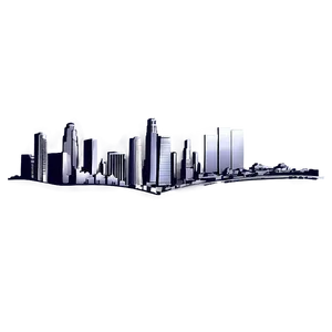 Los Angeles Skyline Aerial View PNG Oxx76