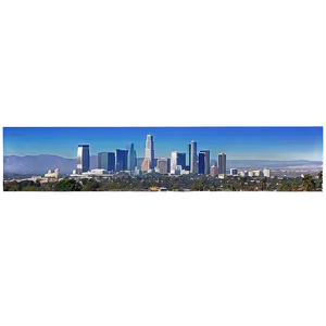 Los Angeles Skyline And Pacific Ocean Png Bet PNG image