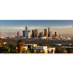 Los Angeles Skyline From Hollywood Hills PNG Yun