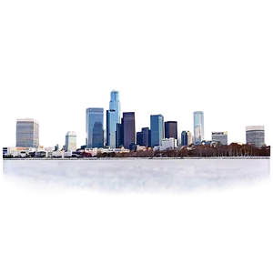 Los Angeles Skyline In Winter Png Cgl3 PNG image