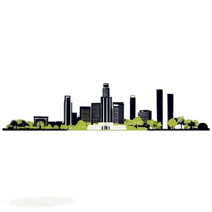 Los Angeles Skyline Outline PNG Iak