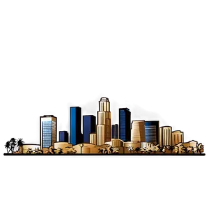 Los Angeles Skyline PNG Trv