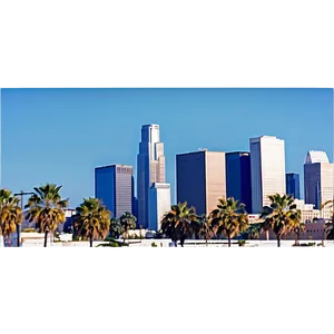 Los Angeles Skyline With Blue Sky Png Nvx83 PNG image