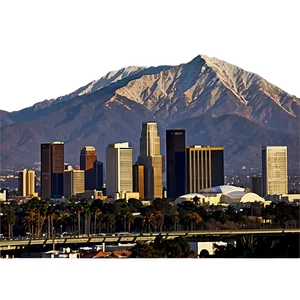 Los Angeles Skyline With Mountains Png 60 PNG image