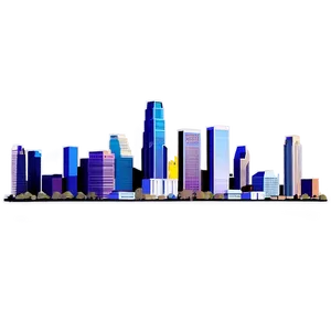 Los Angeles Urban Skyline PNG Hrn