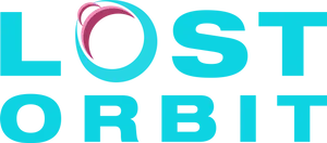 Lost Orbit_ Logo_ Turquoise Background PNG image