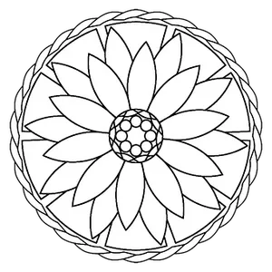 Lotus Mandala Coloring Page