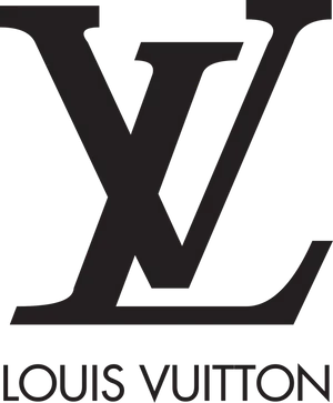 Louis Vuitton Logo Black PNG image
