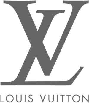 Louis Vuitton Logo Blackand White PNG image