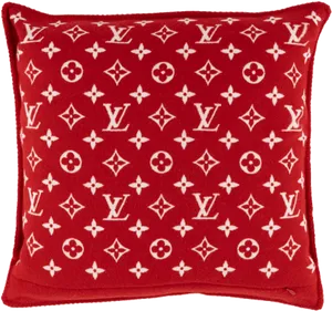 Louis Vuitton Monogram Red Cushion PNG image