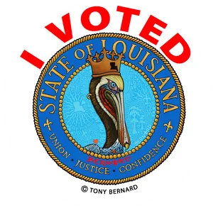 Louisiana I Voted Sticker