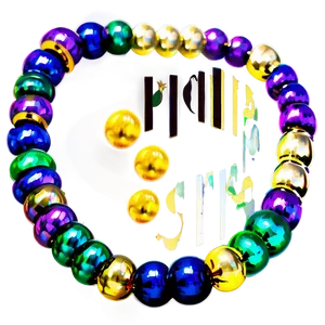 Louisiana Mardi Gras Beads PNG Wbs15 PNG