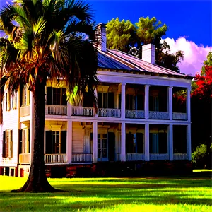 Louisiana Plantation House PNG 06122024 PNG