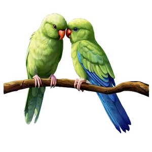 Love Birds Pair PNG Myx