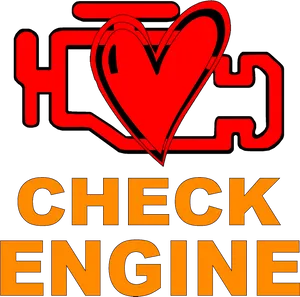 Love Check Engine Graphic PNG image