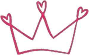 Love Crowned Heart Doodle PNG image