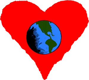 Love Embracing Earth PNG