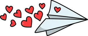 Love Flight Paper Plane PNG image