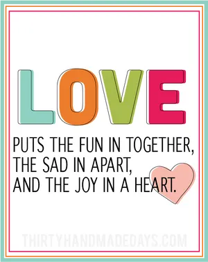 Love Fun Sad Joy Quote PNG image